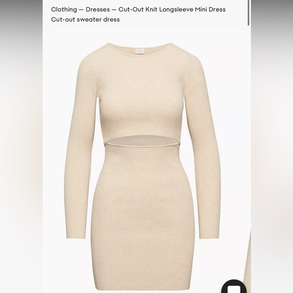 Wilfred Free Cut-Out Knit Longsleeve Mini Dress - Picture 6 of 7